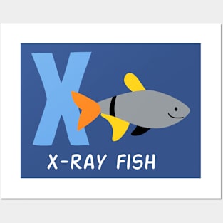 x-ray fish Alphabet X funny Posters and Art